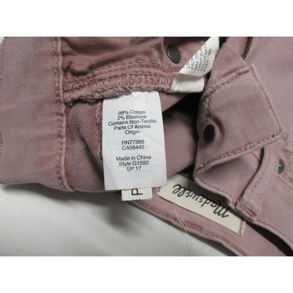 Madewell women's high waist stretch skinny crop garment dyed jeans 23 - Picture 7 of 12